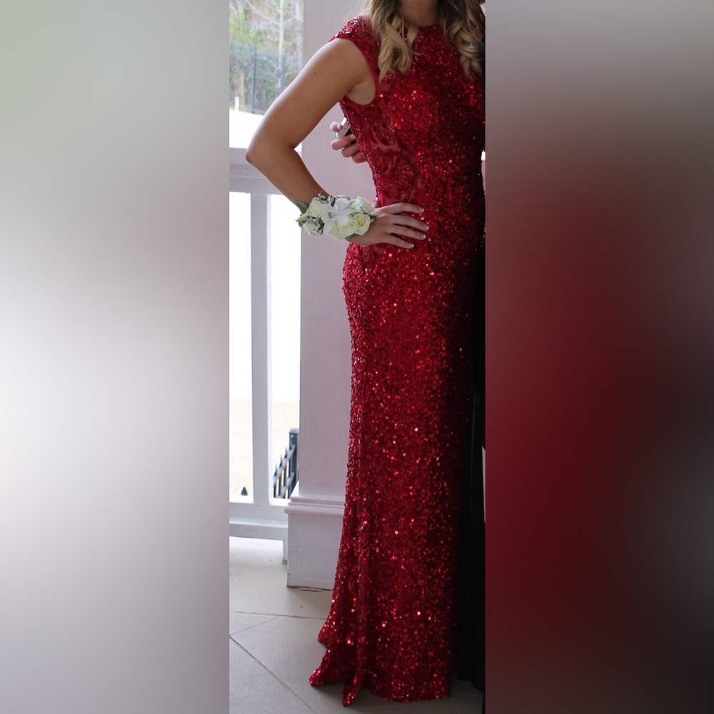 Scala Dazzling Ruby Sequin Dress - image 1